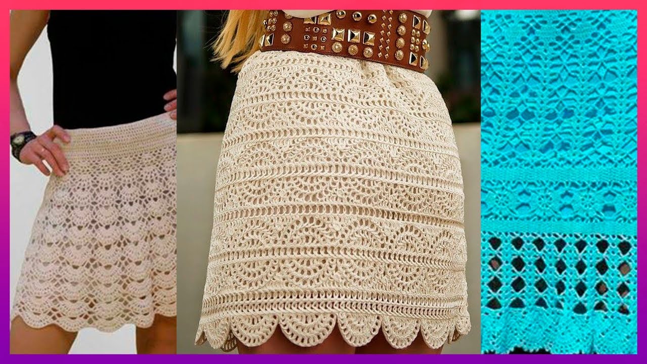 Hermosas faldas tejidas a crochet