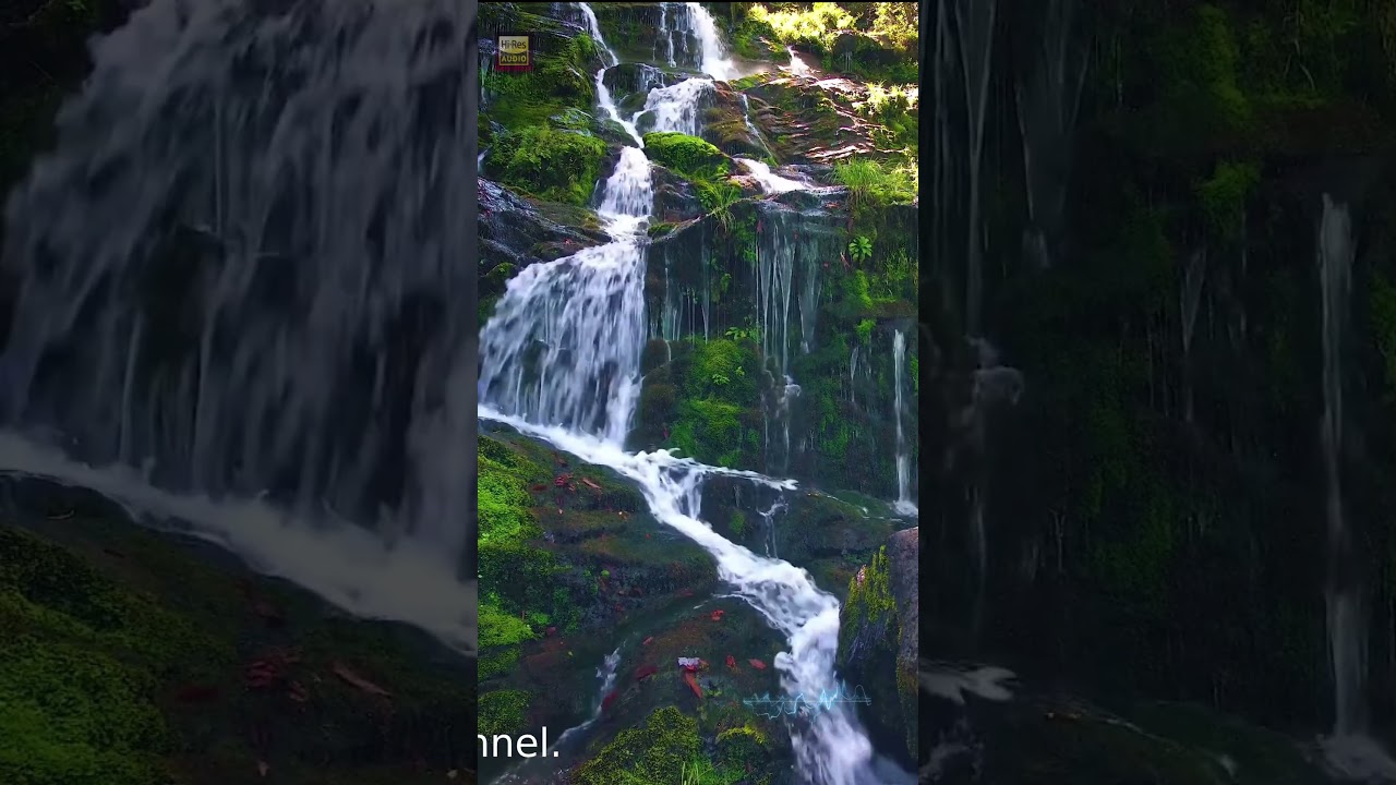 ASMR nature sounds near the waterfall. HQ-Audio part 6, realistic sound. Short version.