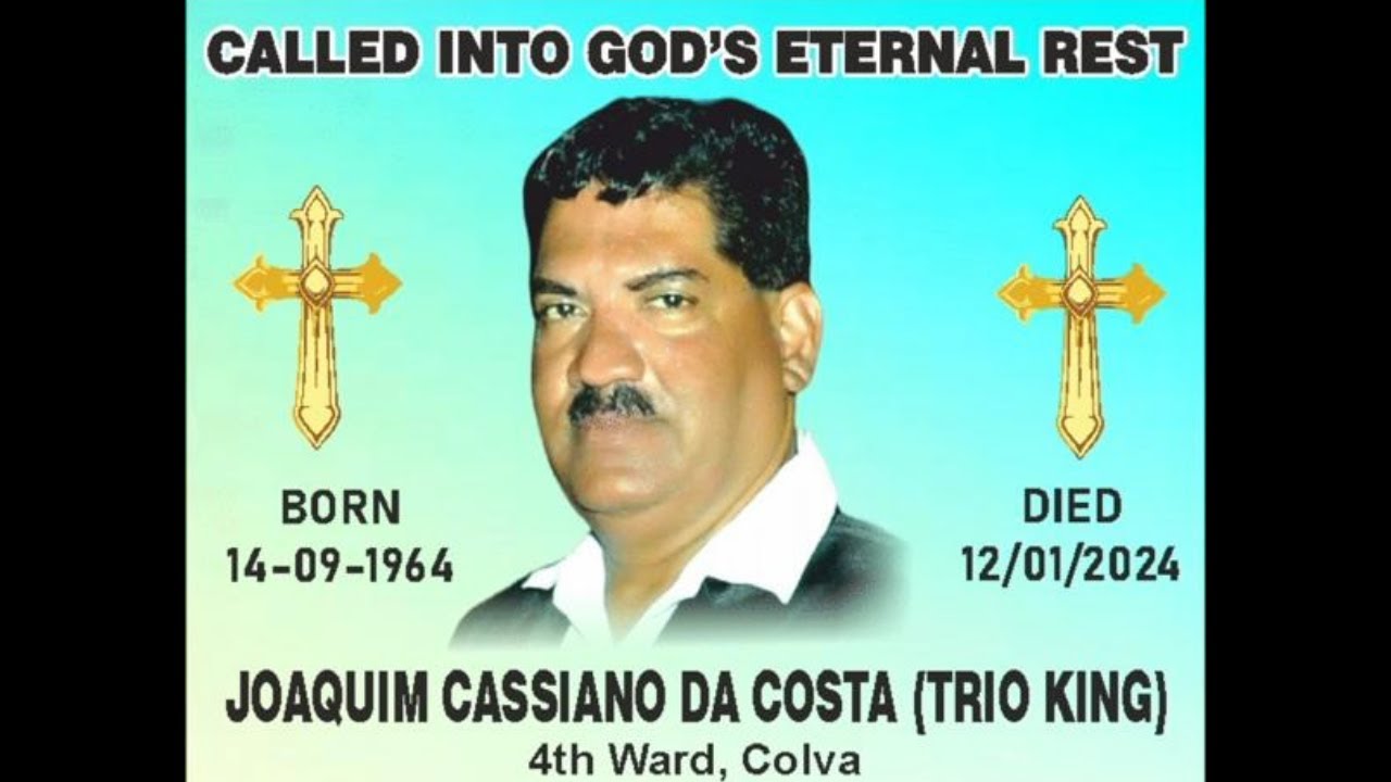 Funeral Mass | JOAQUIM CASSIANO DA COSTA (TRIO KING) | 13th Jan 24 | Our Lady of Merces Church Colva