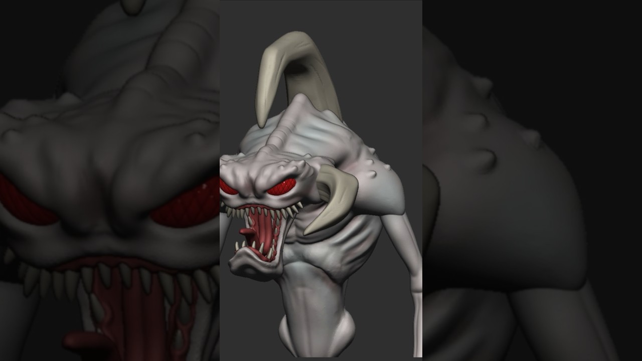 From a sphere to Violator in 30 sec #art #3dprinting #zbrush