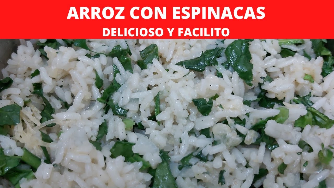 Arroz con espinacas.- RecetasdeLuzMa
