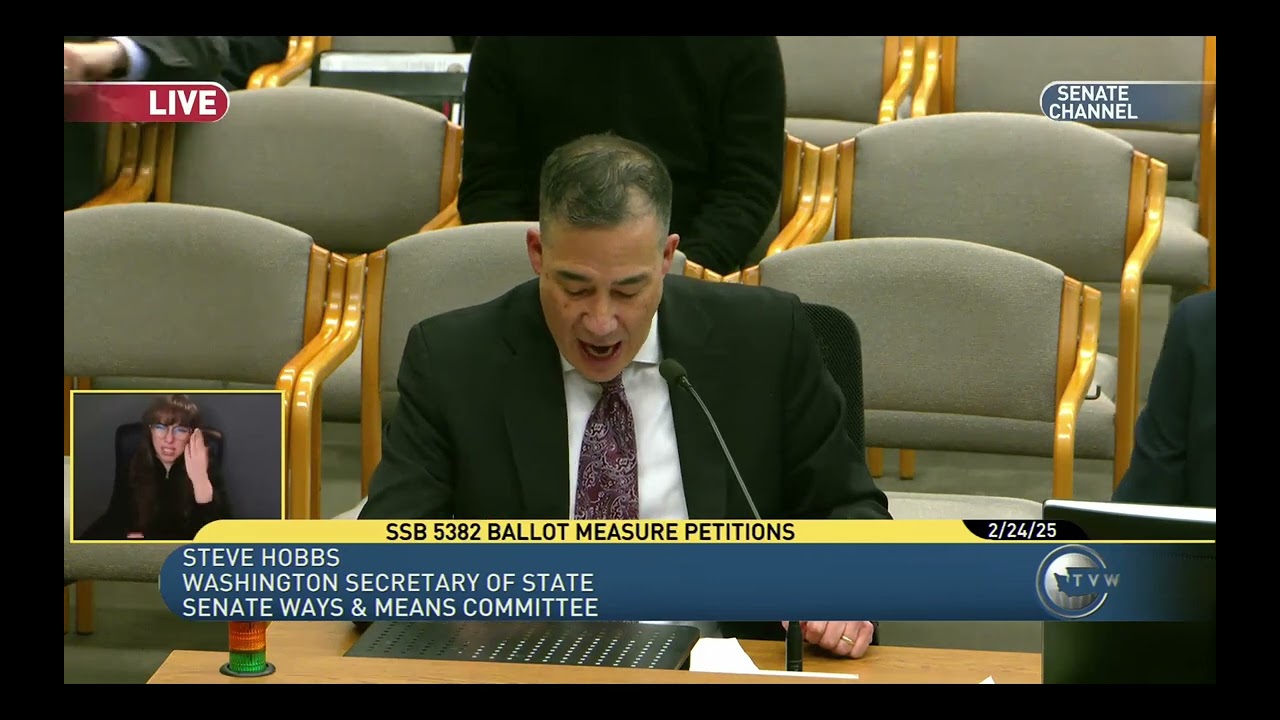 Secretary of State Steve Hobbs SB 5382 Initiative Killer Bill