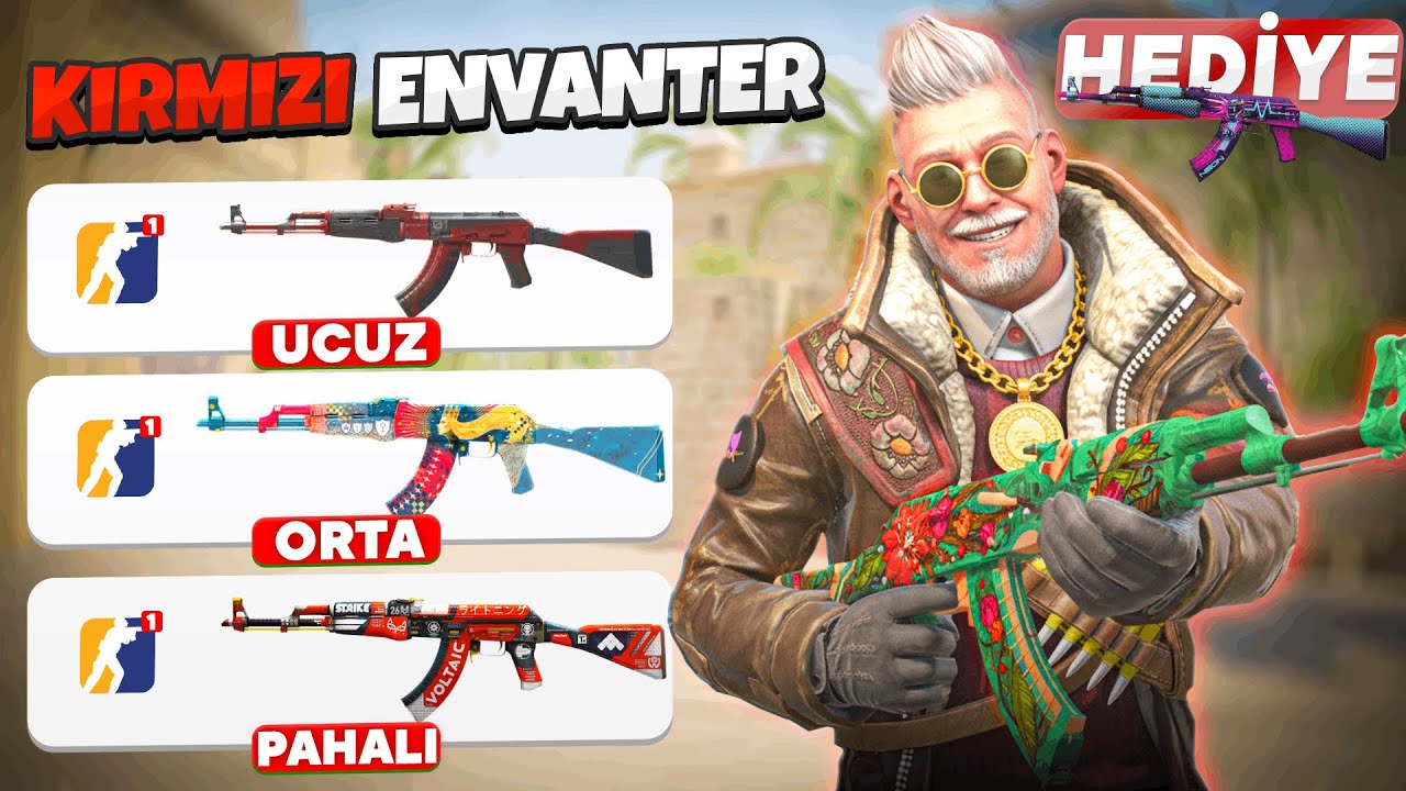 CS2 UCUZ ORTA PAHALI KIRMIZI ENVANTER (YENİ HEDİYE)