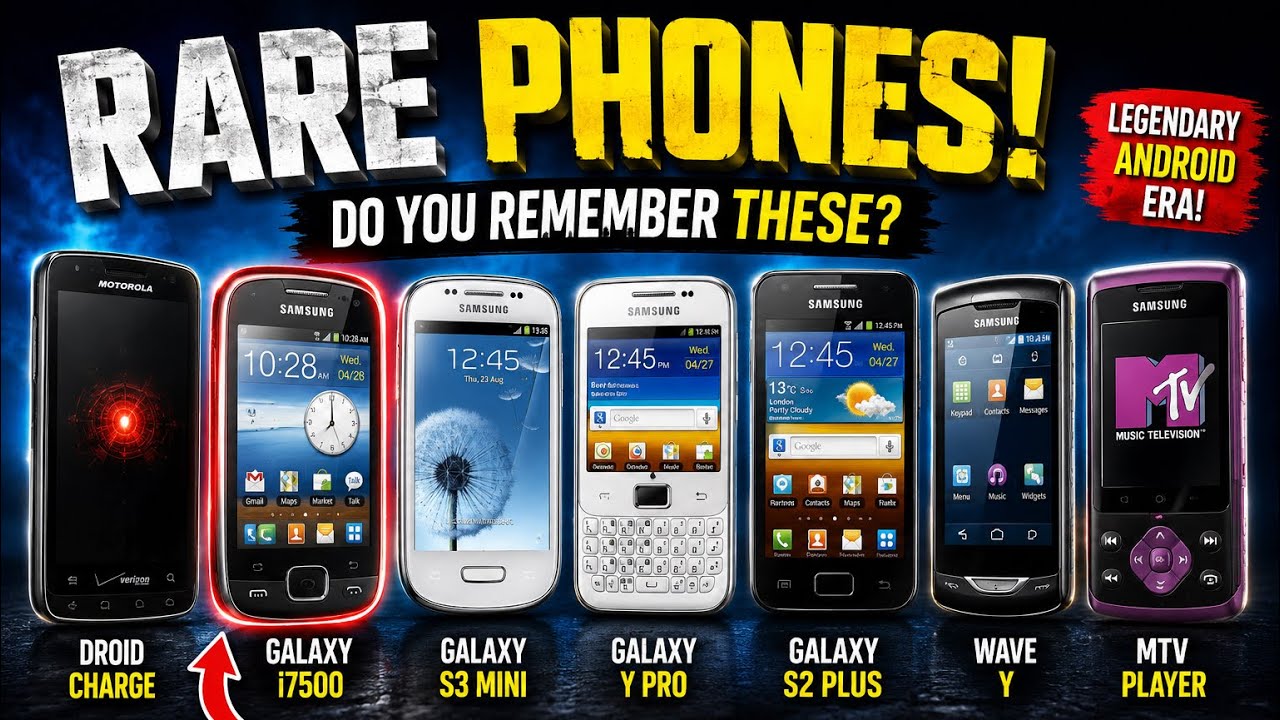 Android Phones Collection! Droid Charge, Galaxy i7500, S3 Mini, Y Pro, S2 Plus, Wave Y & MTV Player 