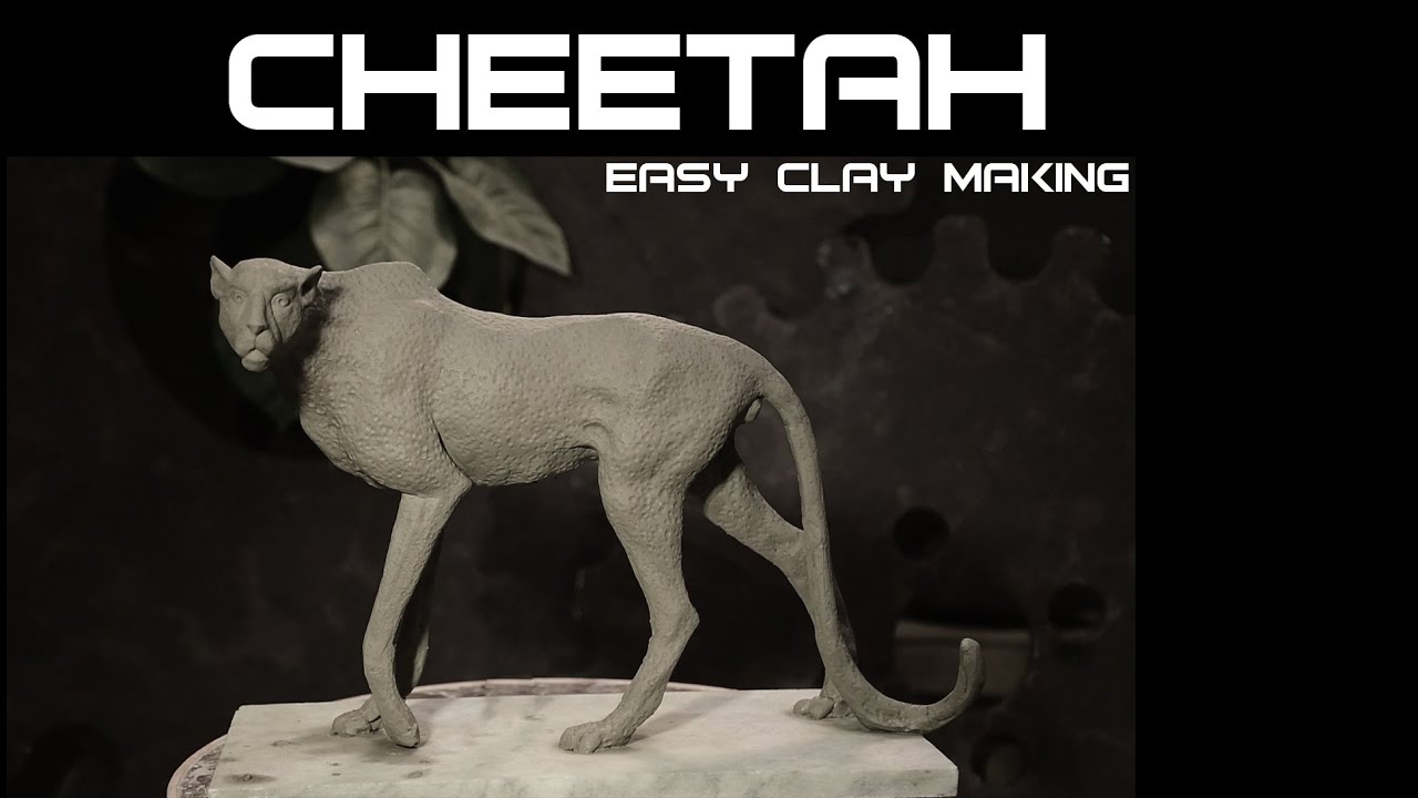 Cheetah [DIY] Sculpture ''How to make cheetah'' clay art