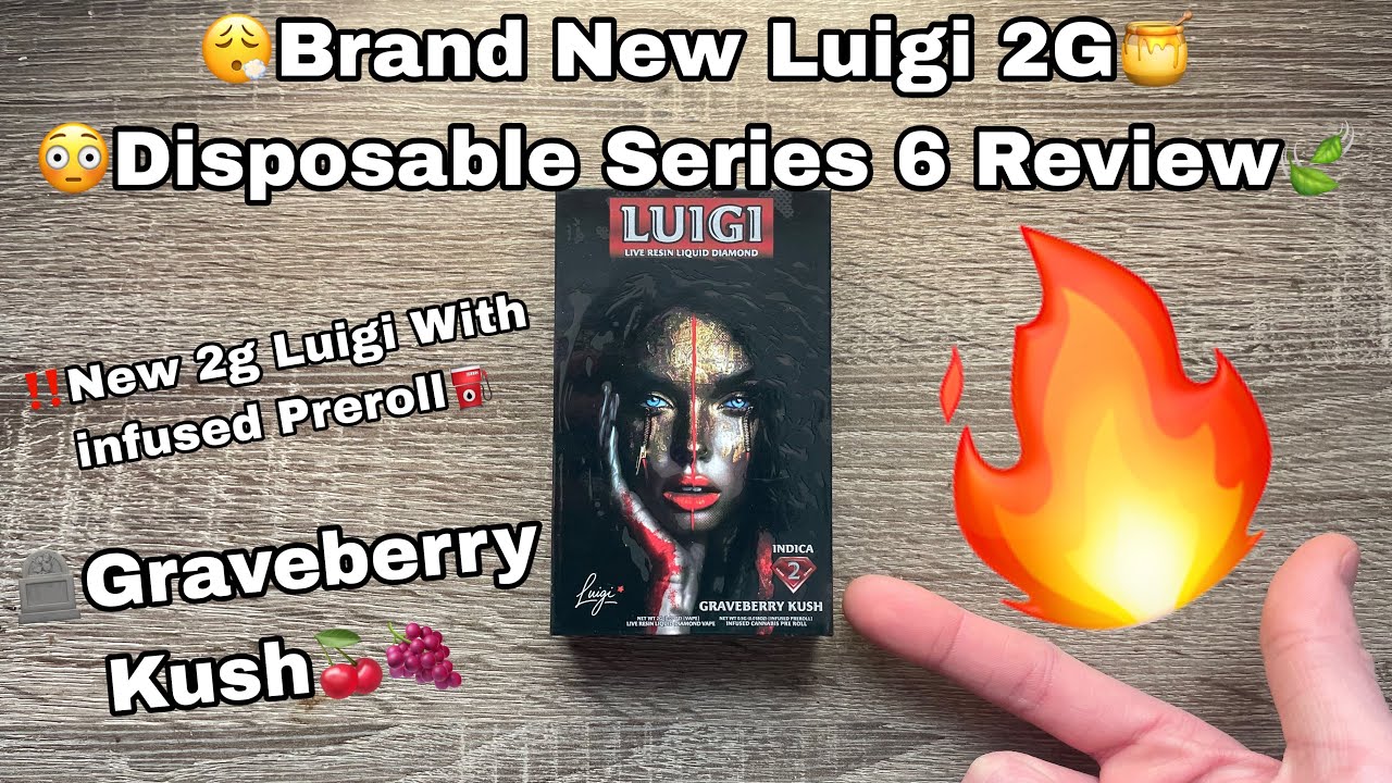 Обзор НОВЕЙШЕГО сорта Graveberry Kush Luigi 2g Dispo Series 6 🪦🍃 (в комплекте с готовым джойнтом ...