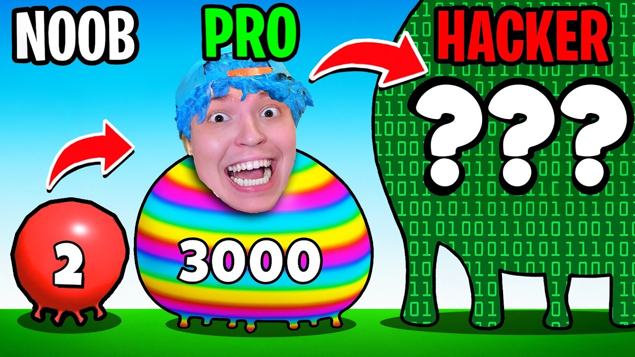 A CADA SEGUNDO A BOLA AUMENTA ATÉ 999.999.999 GIGANTE!! (Blob Merge 3D)