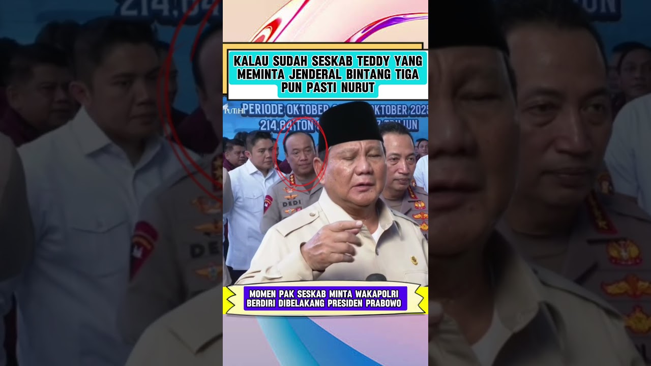 Seskab Teddy Minta Wakapolri Berdiri di Belakang Presiden Prabowo #shorts #viralvideo