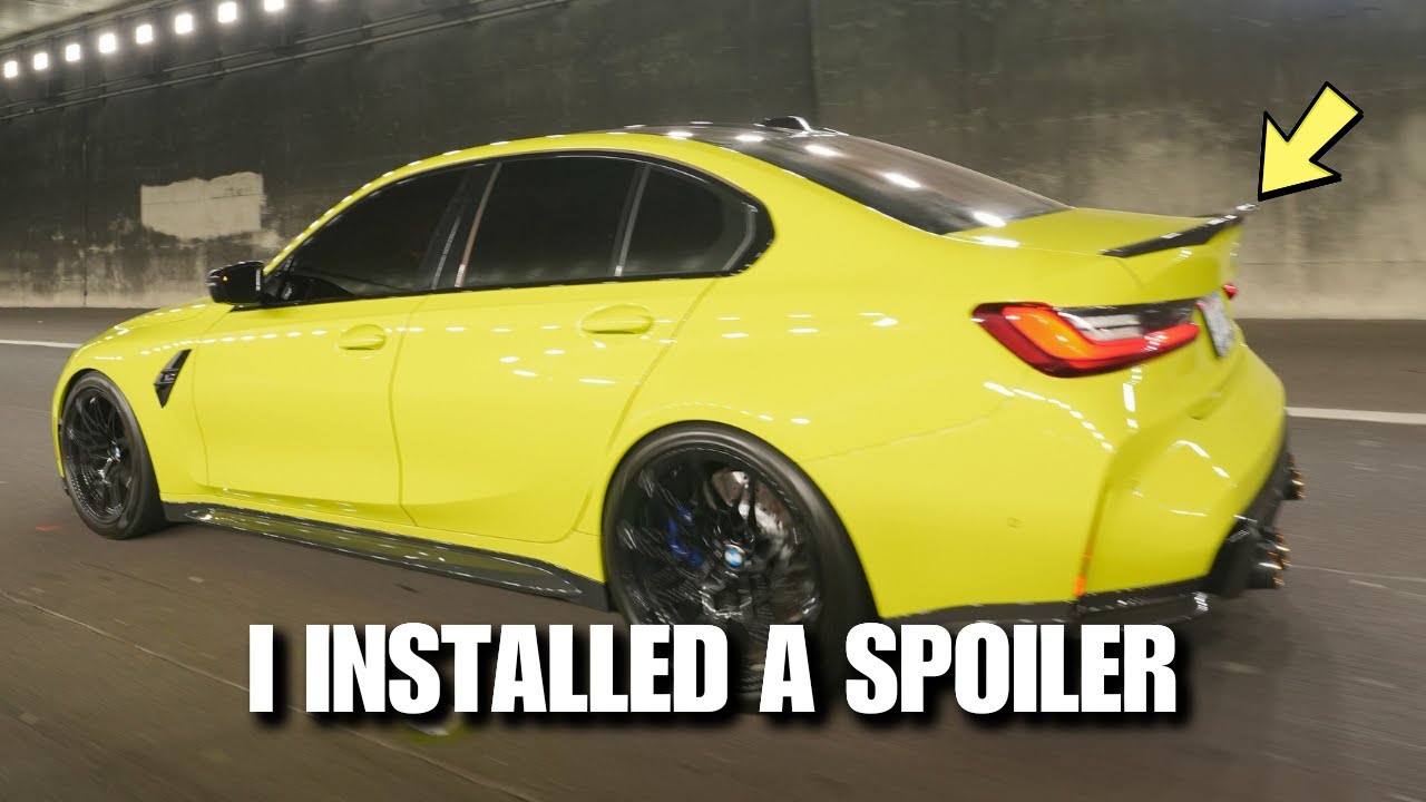 REAR LIP TRUNK SPOILER INSTALL BMW G80 M3 CARBON FIBER