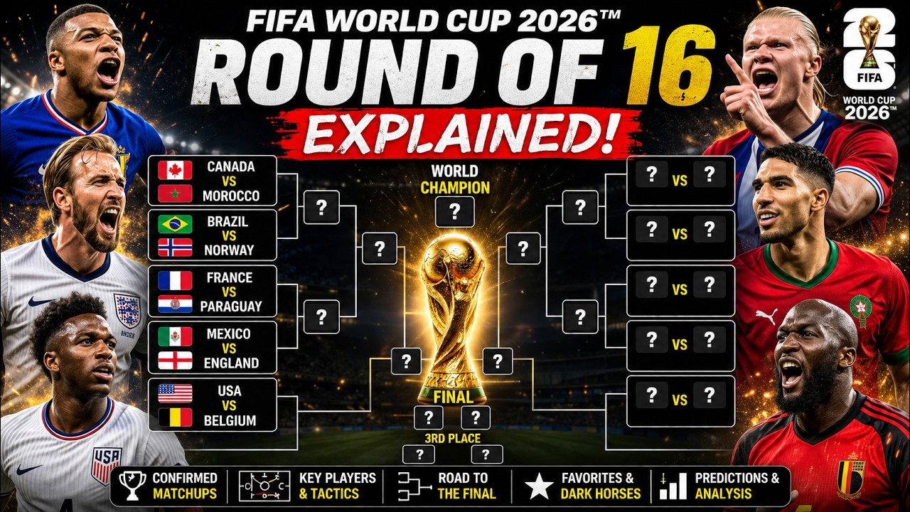 FIFA World Cup 2026 Round of 16 Explained 🏆 Every Confirmed Match, Bracket & Road to the Final!