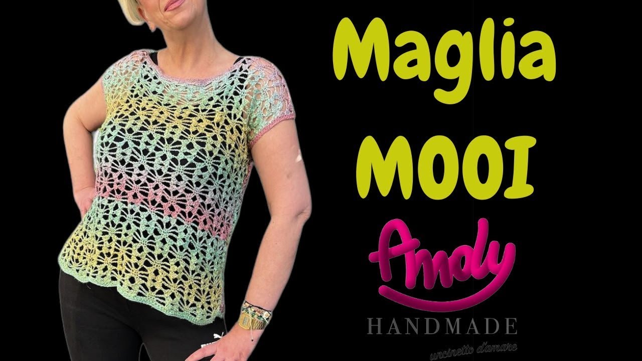 Tutorial Maglia Poncho MOOI Andy Handmade Uncinetto Facile con Katia