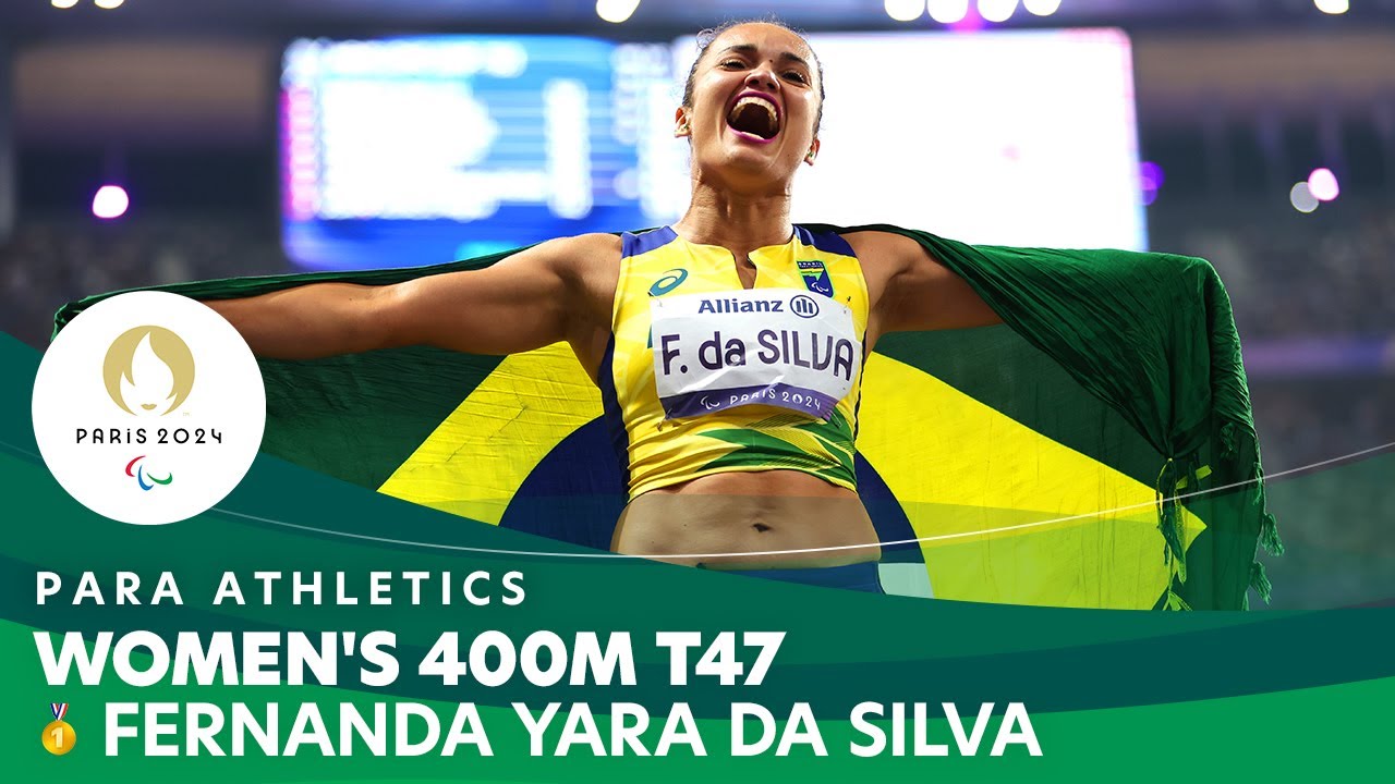 Brazil’s Double Podium 🇧🇷💥 Fernanda Yara Tops 400m T47 Final at #Paris2024