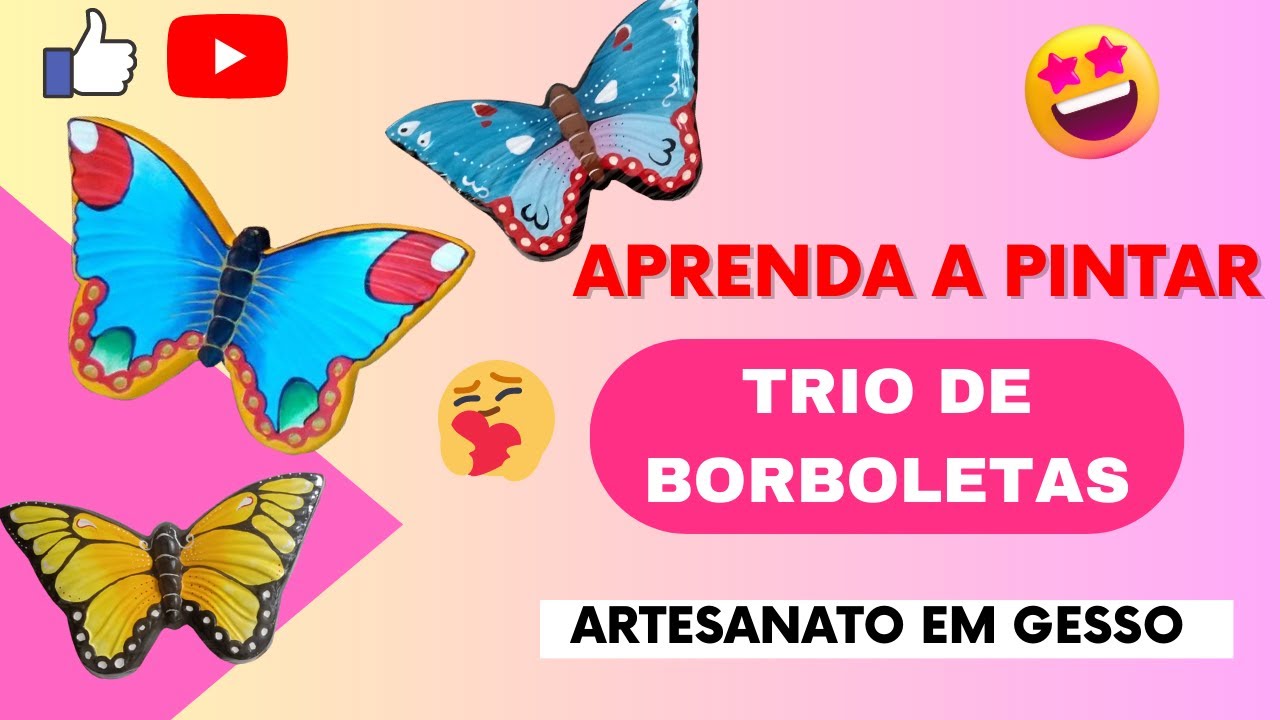 Curso de Pintura em Gesso (Borboletas)