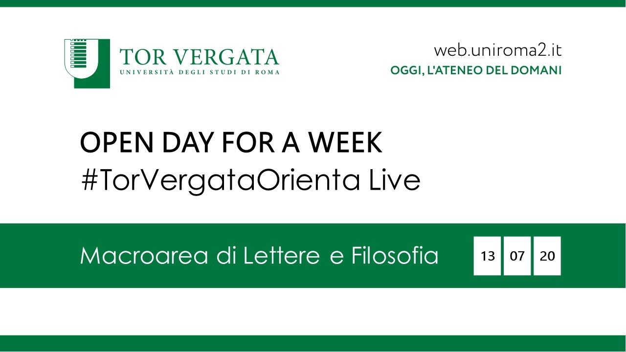 Orientamento: Lettere e Filosofia &ndash; Open Day for a Week (1/4)