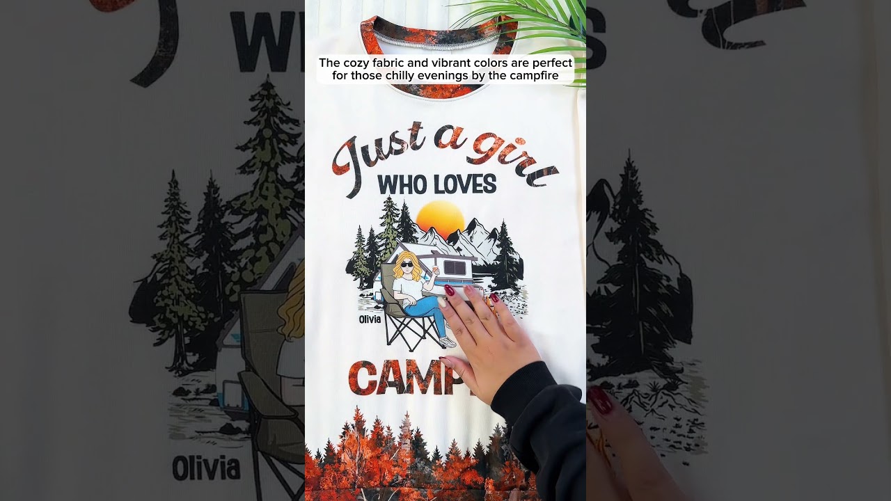 Just A Girl Who Loves Camping | Personalized 3D Printed Sweatshirt