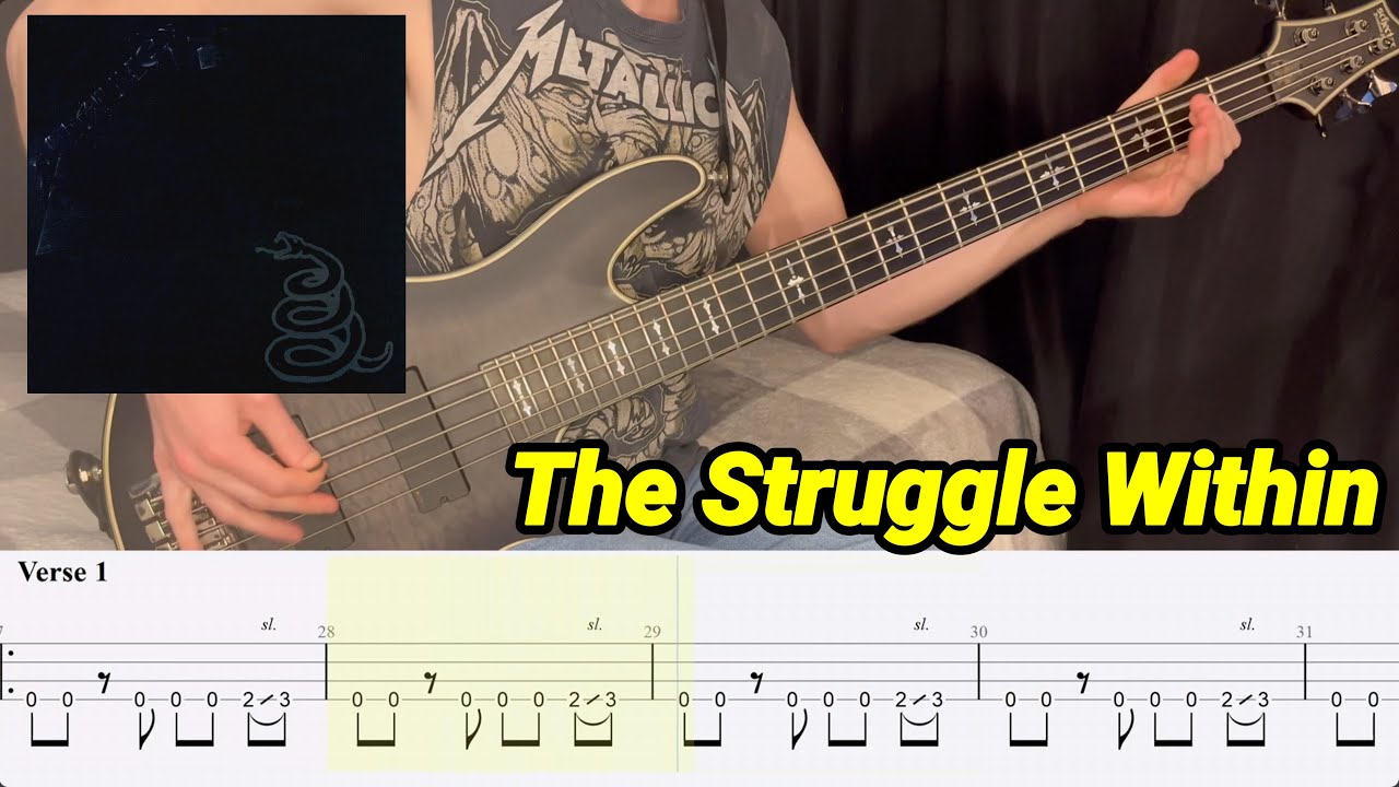 The Struggle Within - Metallica - Bass Cover (With Tabs!)
