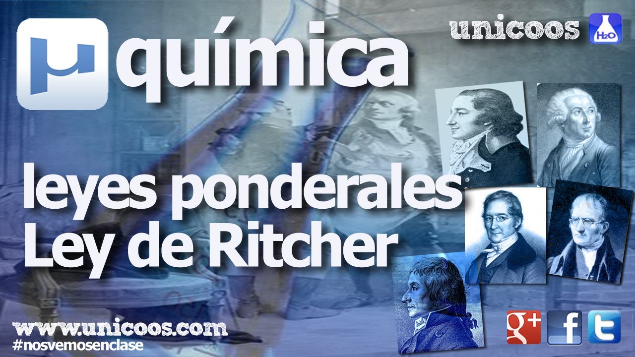 Ley de RICHTER o de las proporciones reciprocas 4ºESO quimica unicoos leyes ponderales