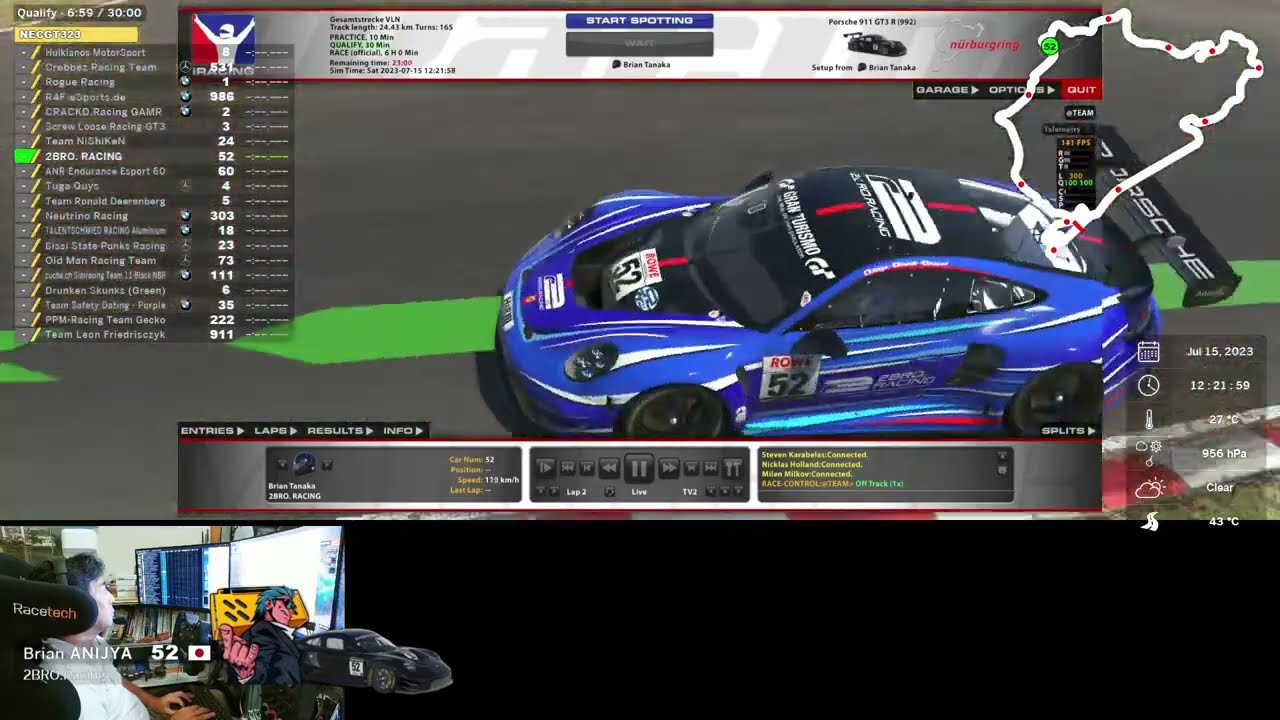 [LIVE] iRacing NEC Rd.5 (6H) - 16 Jul. 2023