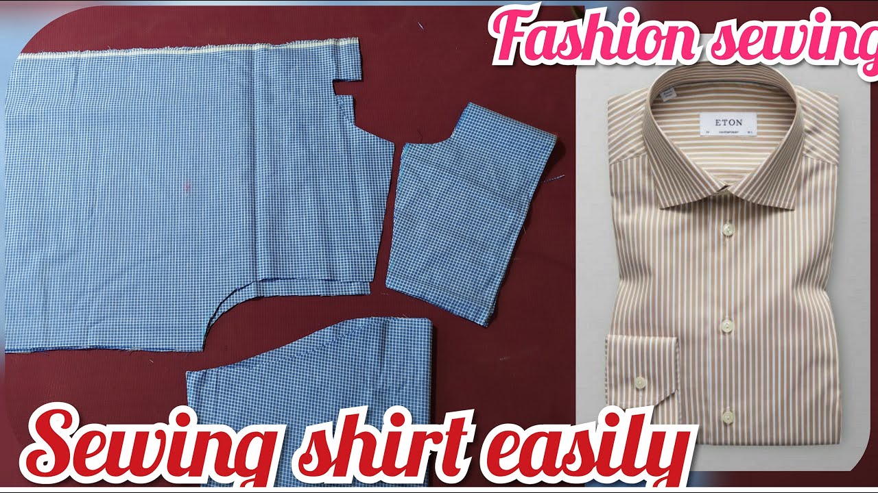 القميص الرجالي !!!! خياطة قميص رجالي بطريقة احترافية / sewing shirt