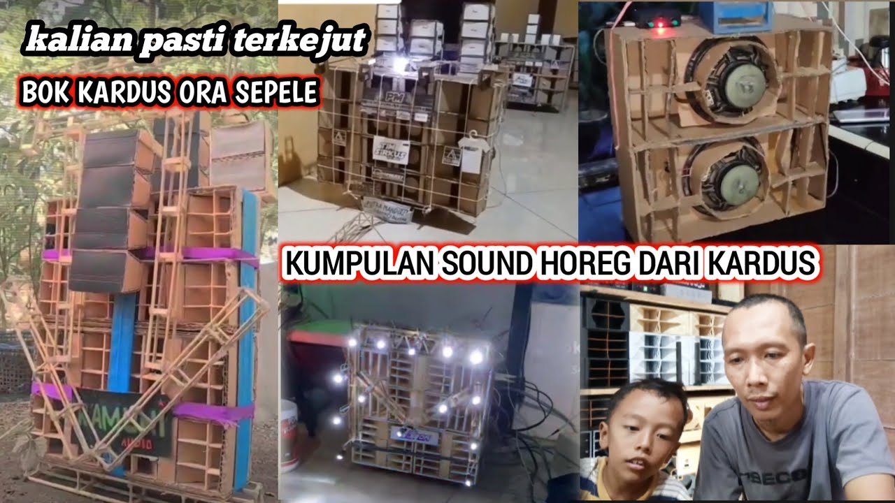 FULL MENING PLUS LIGHTING‼️BOK KARDUS SEKEREN INI - reaction miniatur sound dari kardus#horeg 