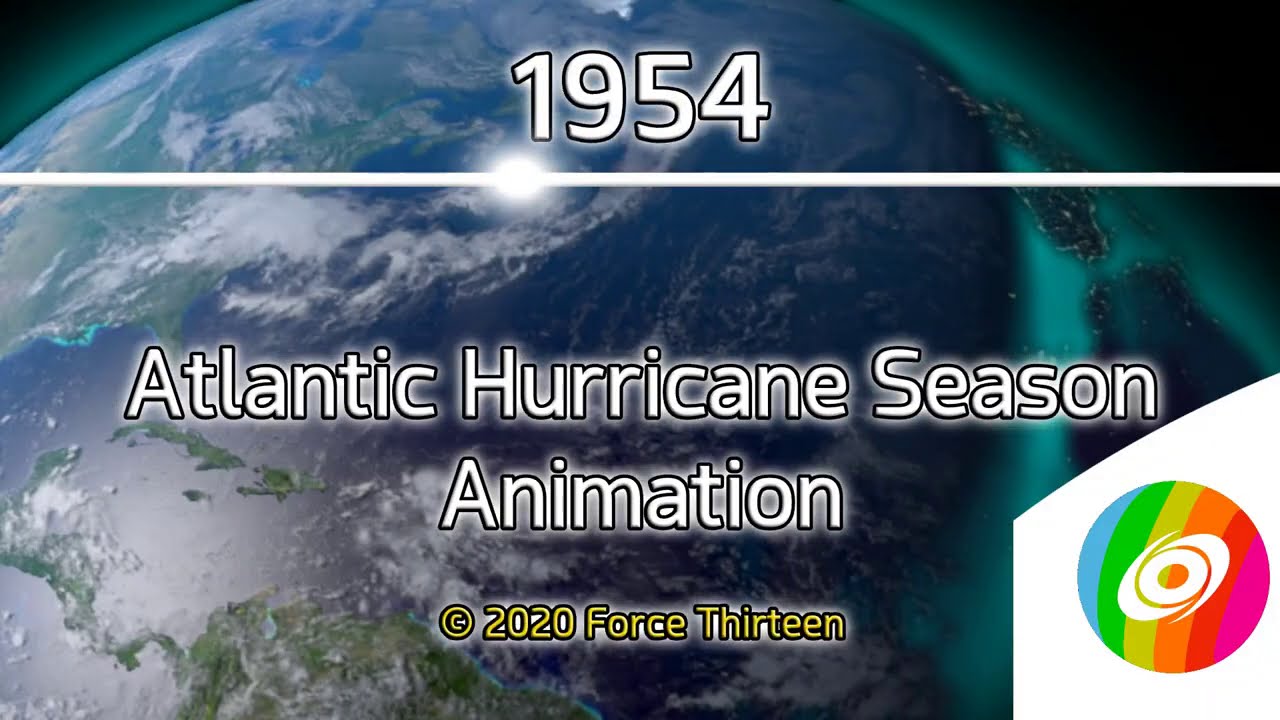 1954 Atlantic Hurricane Season Animation v.2
