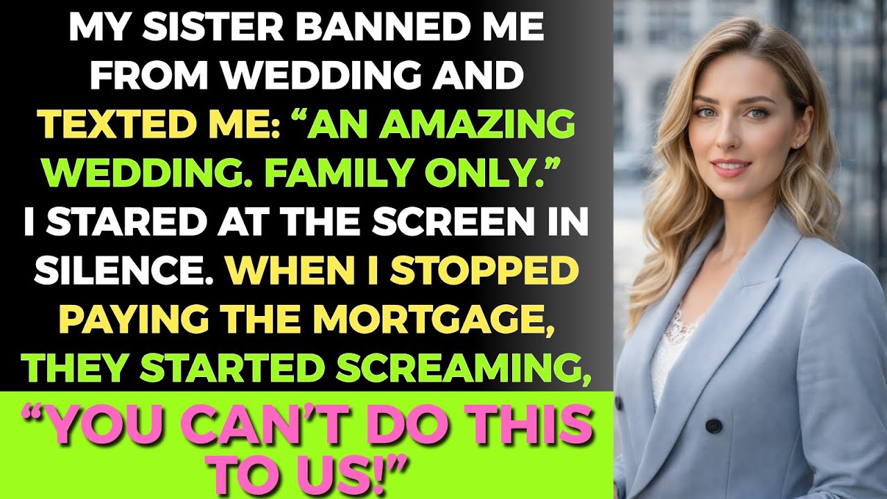 My Sister Banned Me From Her Wedding And Texted “Family Only.” So I Stopped Paying Everything
