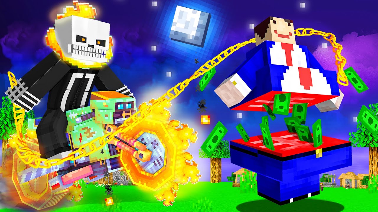 Minecraft CRAZYCRAFT Ghost Rider vs Hırsızlar