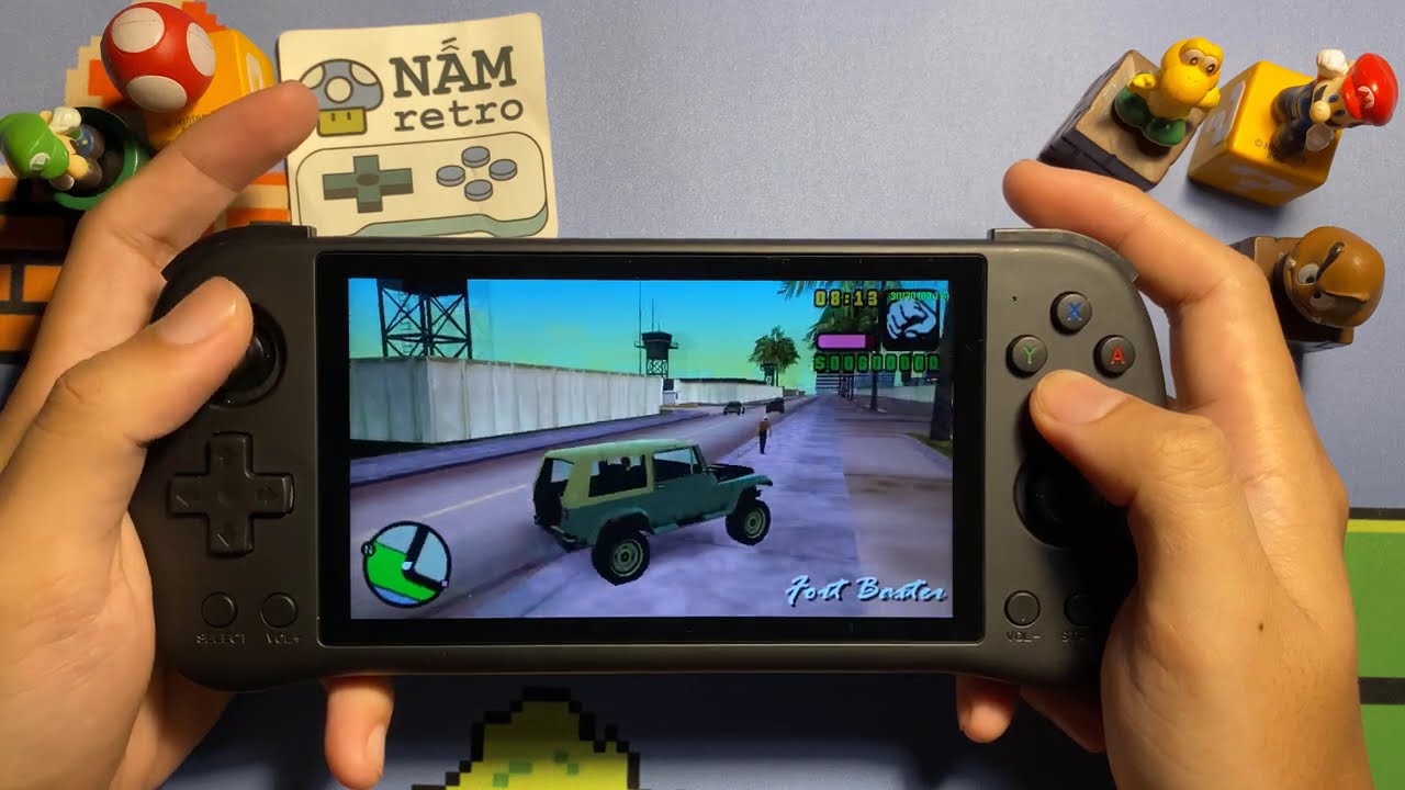 Powkiddy X55 GammaOSCore (Android): Chơi Game God of War, GTA 30 FPS Full Speed 2X Resolution PSP