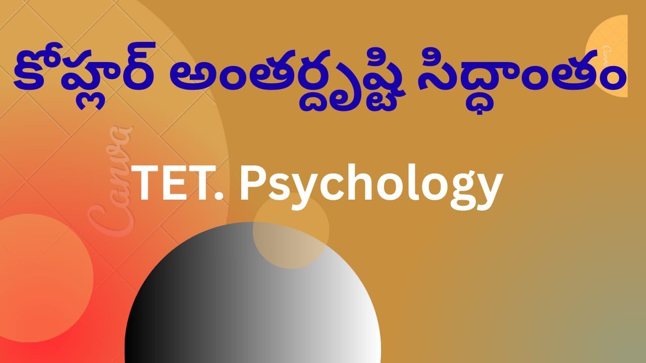 కోహ్లర్ యొక్క అంతర్దృష్టి సిద్ధాంతం (kohelar's Insight Theory of Learning)