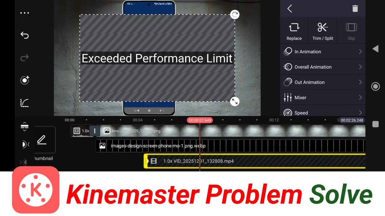 kinemaster exceeded performance limit problem 2026 | exceeded performance limit kinemaster problem