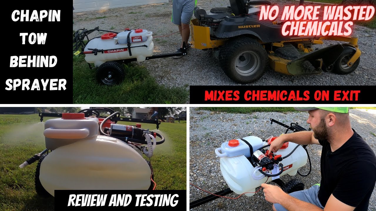 Chapin Mixes On Exit Tow Behind Sprayer Testing  - No more wasted chemicals!