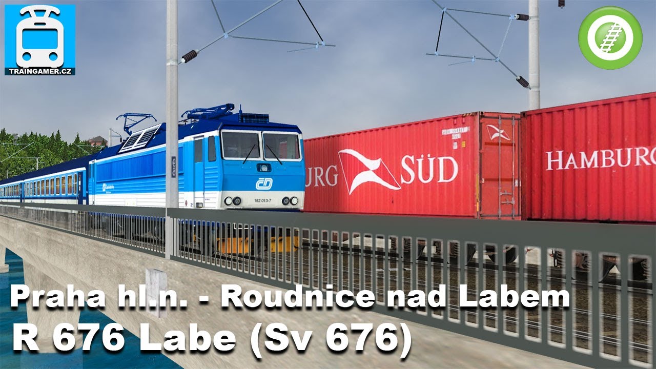 Open Rails: Sv 676 / R 676 Labe (Praha hlavní nádraží - Roudnice nad Labem)