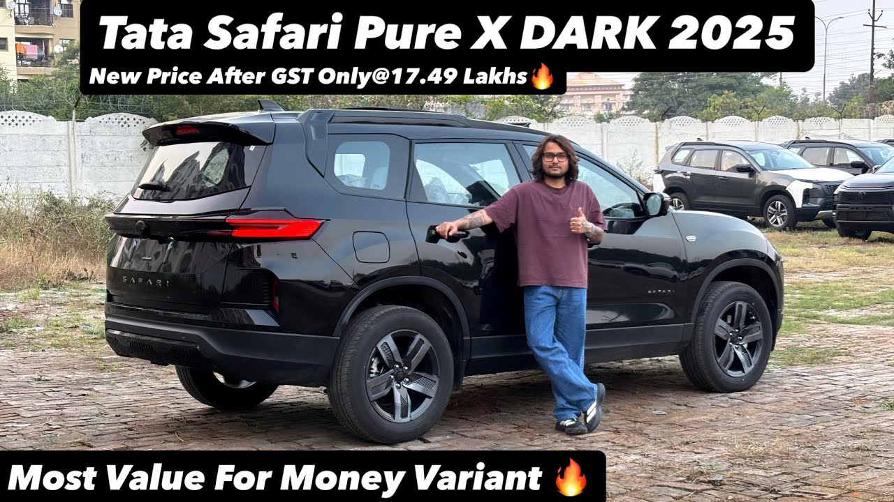 New Tata Safari Pure X DARK 2025 | MOST VFM VARIANT ONLY@17.49 LAKHS | Full review 😍🔥