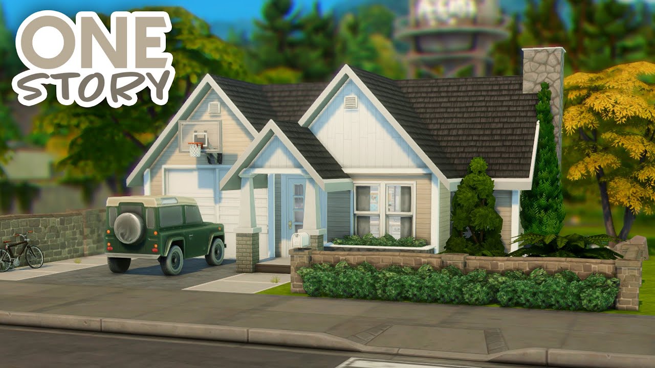 Одноэтажный семейный дом // The Sims 4 Скоростное строительство