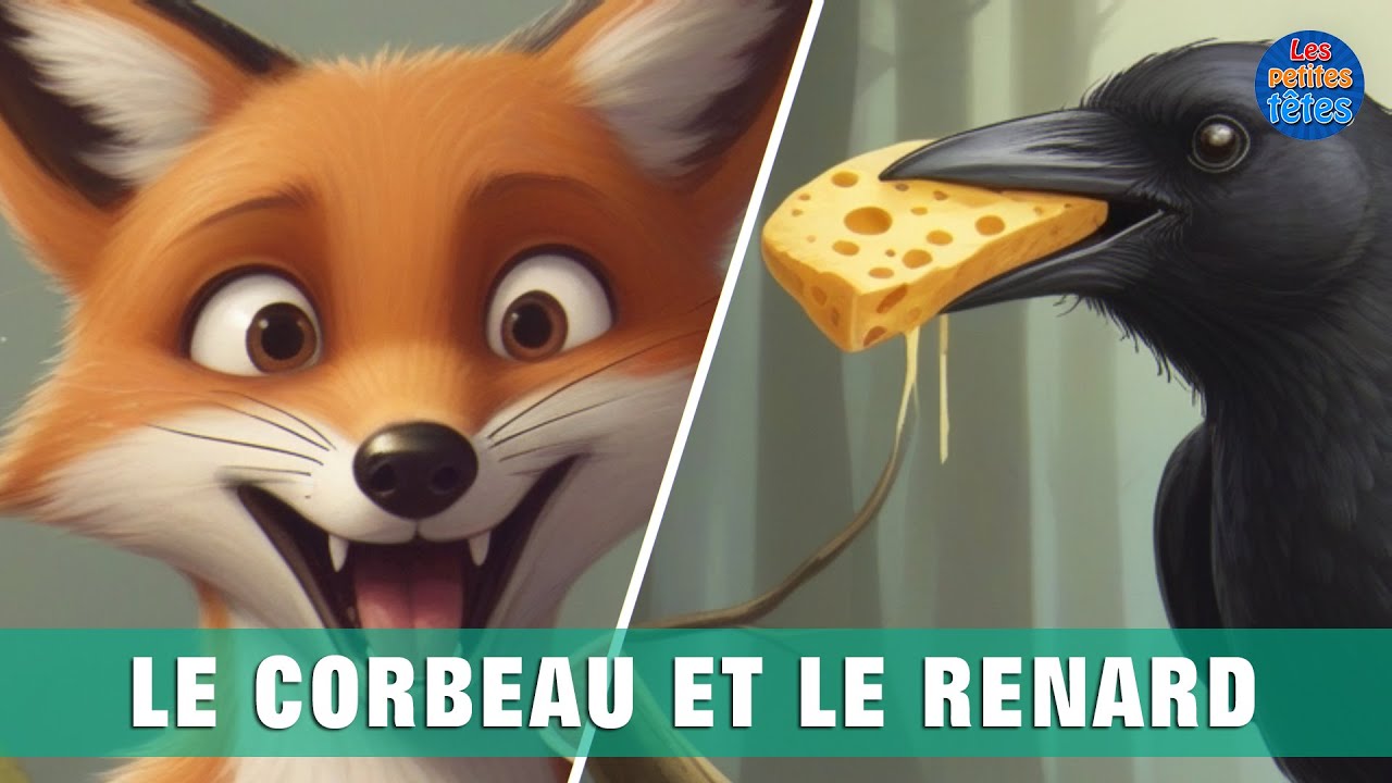 Le corbeau et le renard fable pour enfants - Jean de la Fontaine