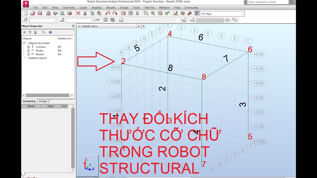 BÀI 4 : CÁCH THAY ĐỔI CỠ CHỮ TRONG ROBOT STRUCTURAL