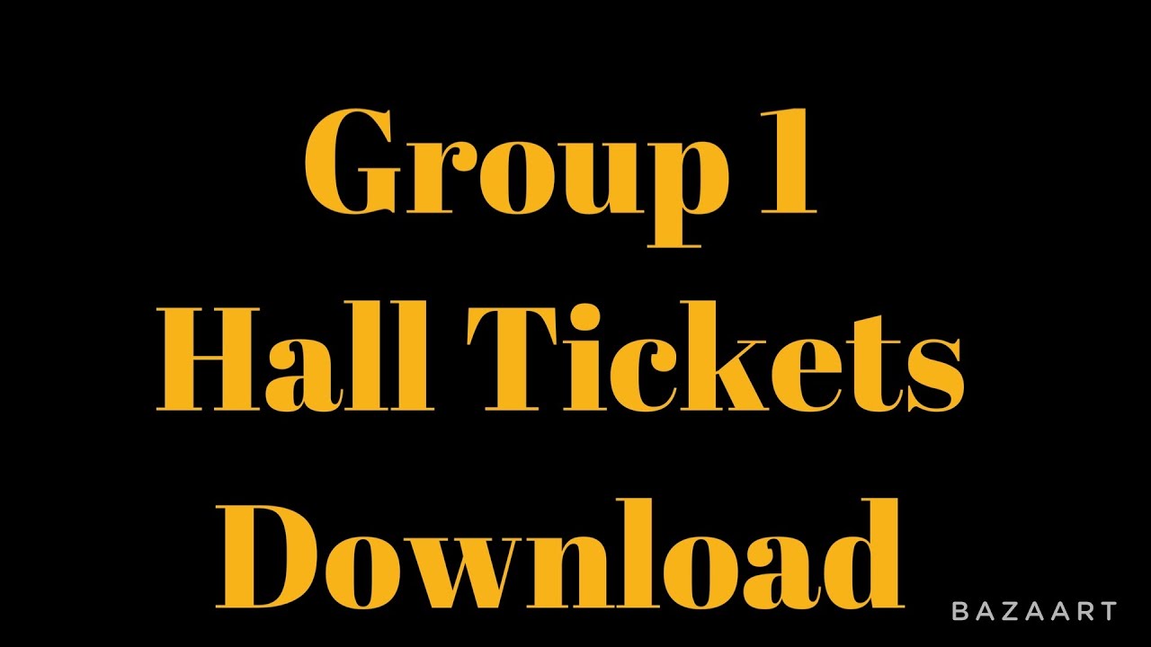 Group1 TSPSC Hall ticket  Download availableble now