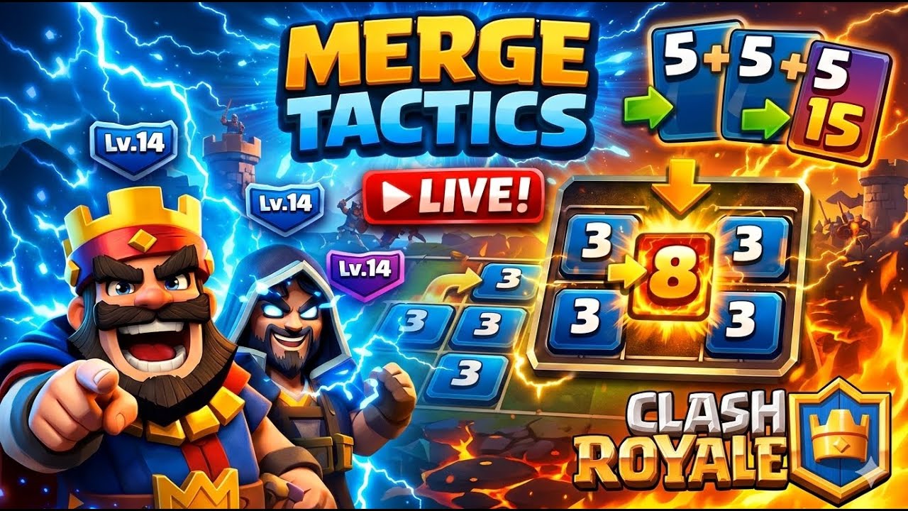 MERGE TACTICS GRIND 🔴 Stream 2 | Clash Royale LIVE