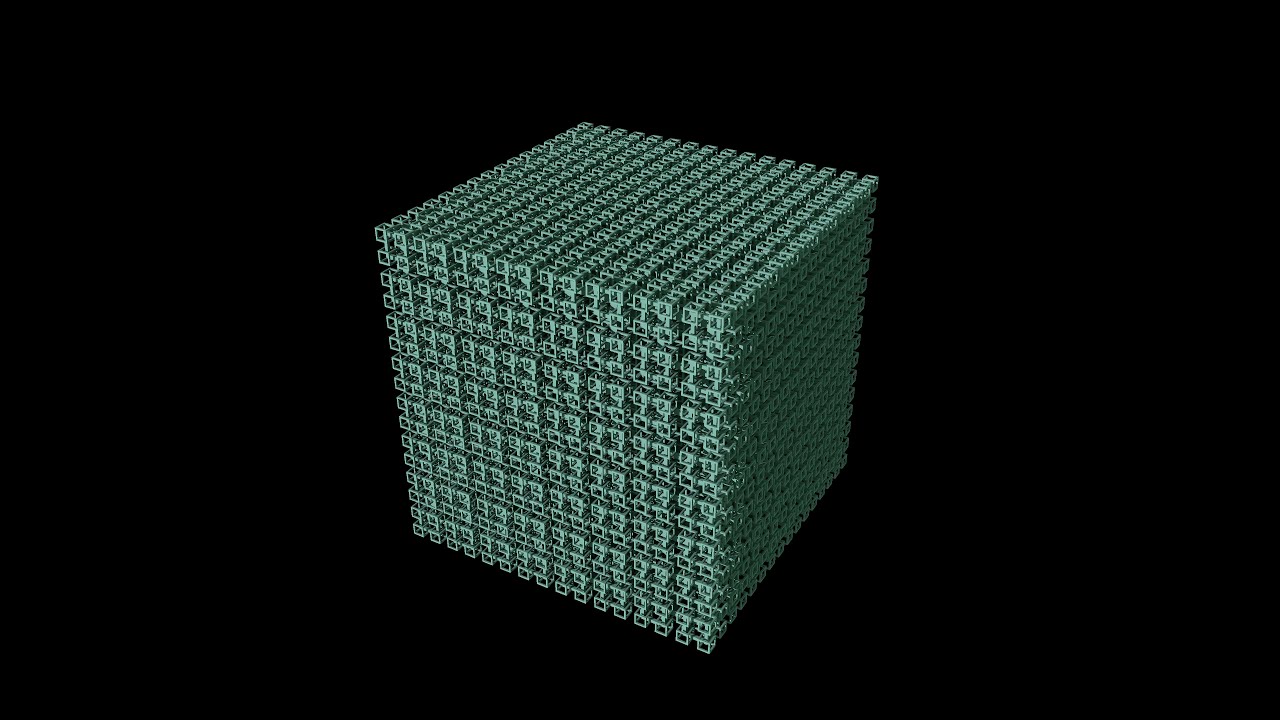 3D fractal from cube frames
