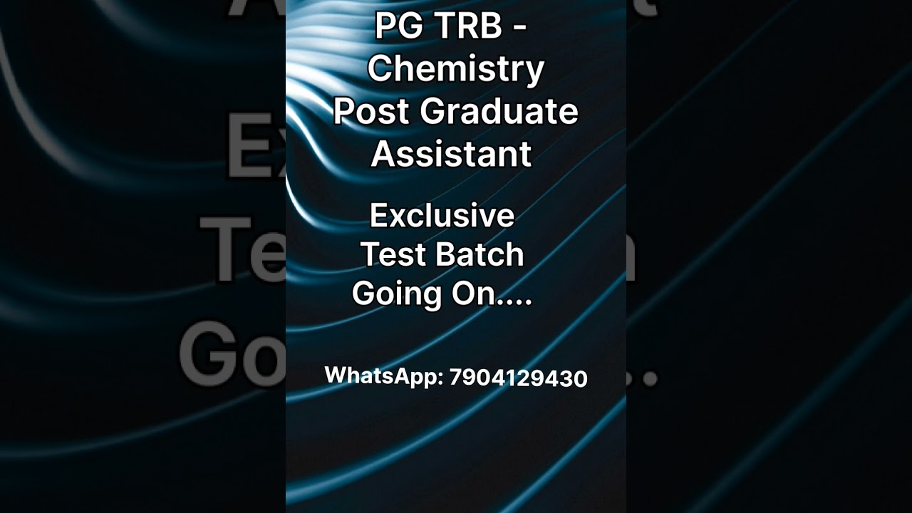 #pgtrbexam #chemistry #test #mocktest #testbatch