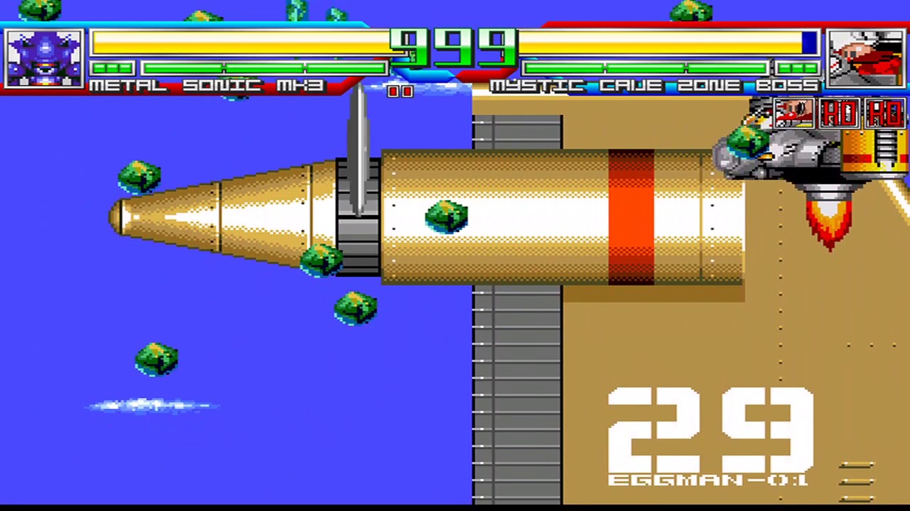 NICK54222 MUGEN: Mecha Sonic MK3 VS Team Stupid Little Drill Tank