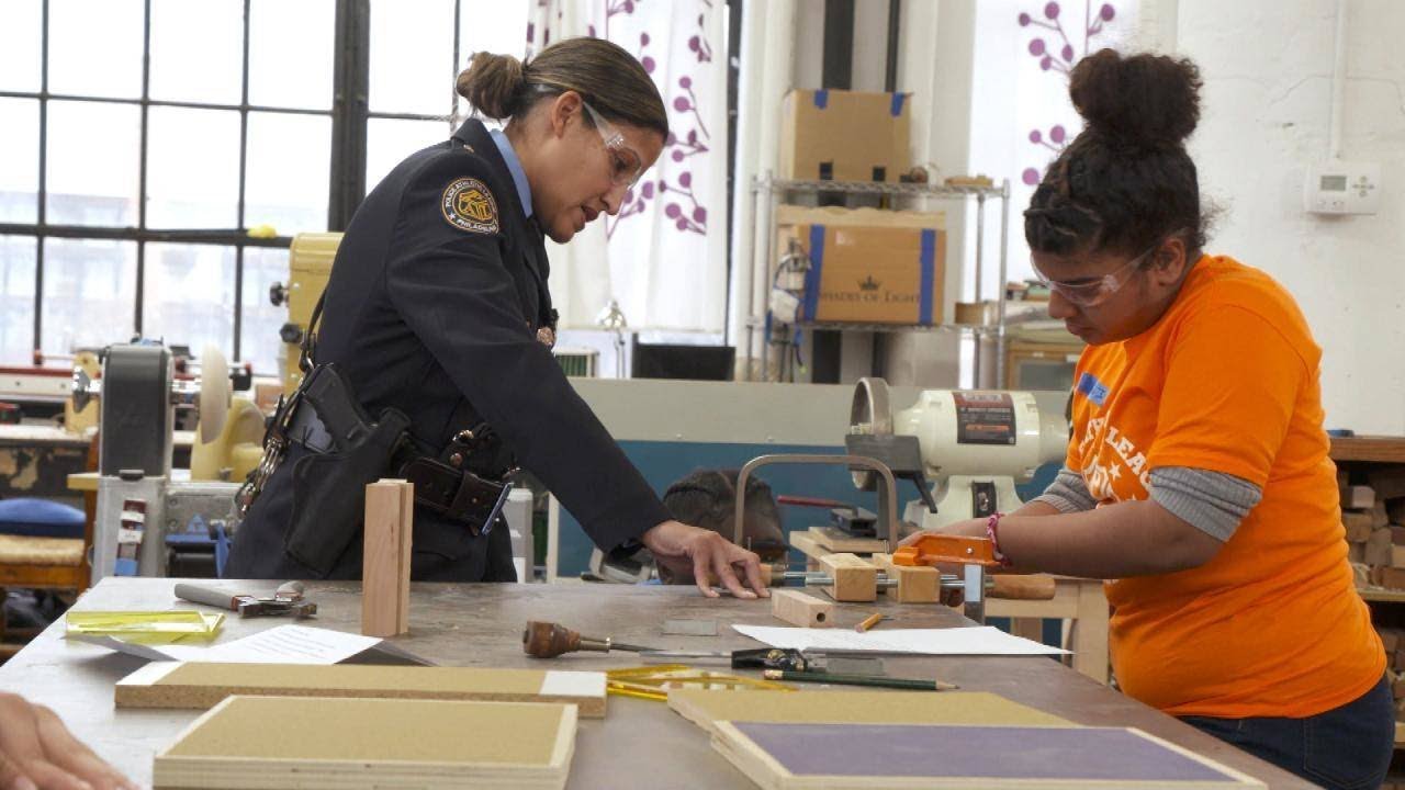This Police Officer + Woodworker Provide Woodworking Classes For Girls in Philadelphia