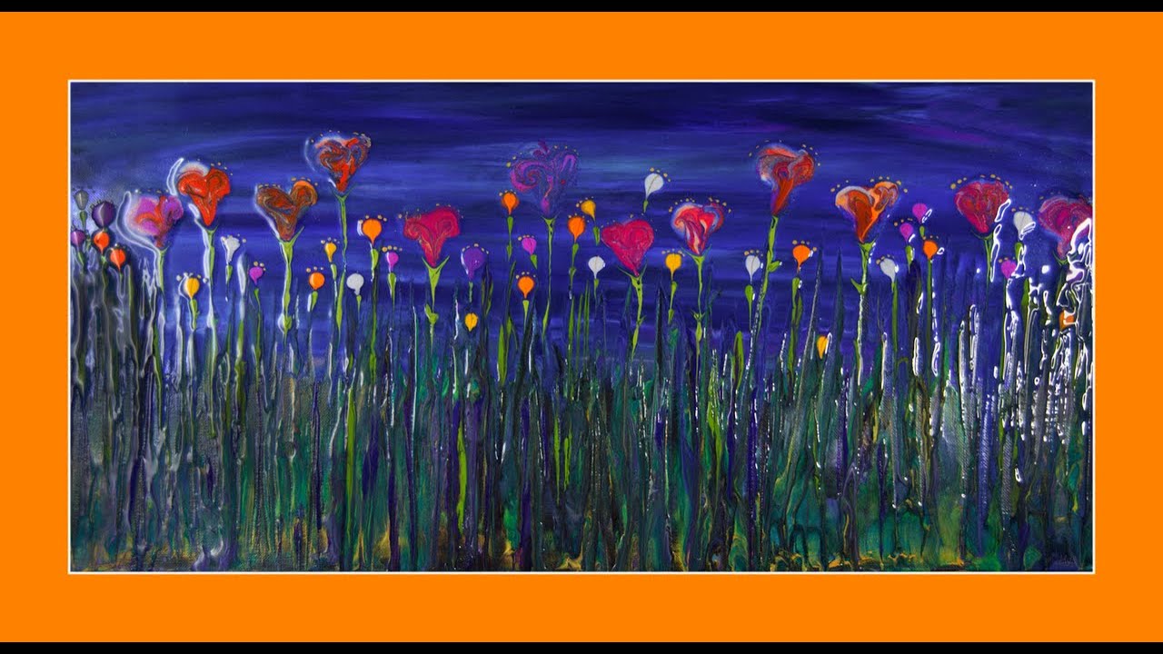 #8571 Stage 2 More Prizm Pour Flowers Fixing The Foliage Fluid Art 2.13.2021
