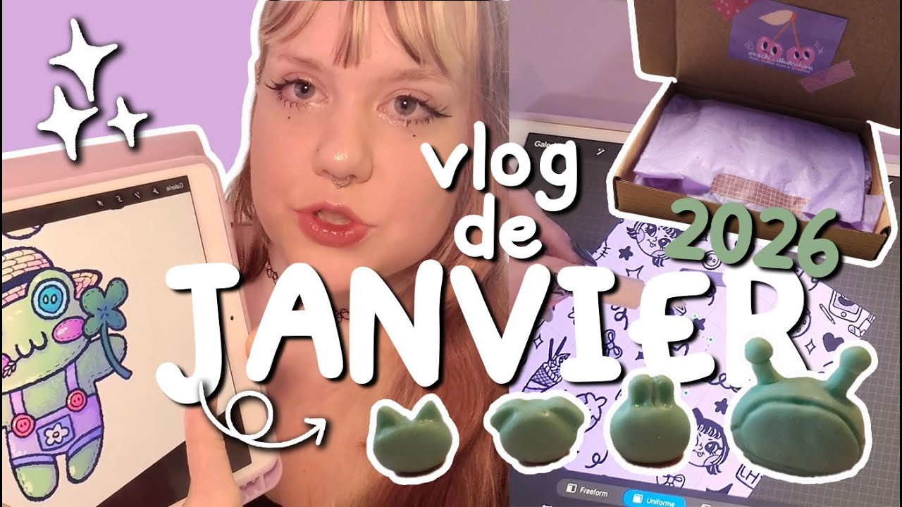 Mochi vlog: Janvier 2026: nouveau départ! Small business art vlog.