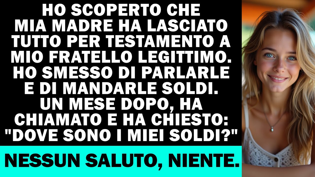 Ho scoperto che mamma ha lasciato tutto a mio fratello viziato, così me ne sono andata...