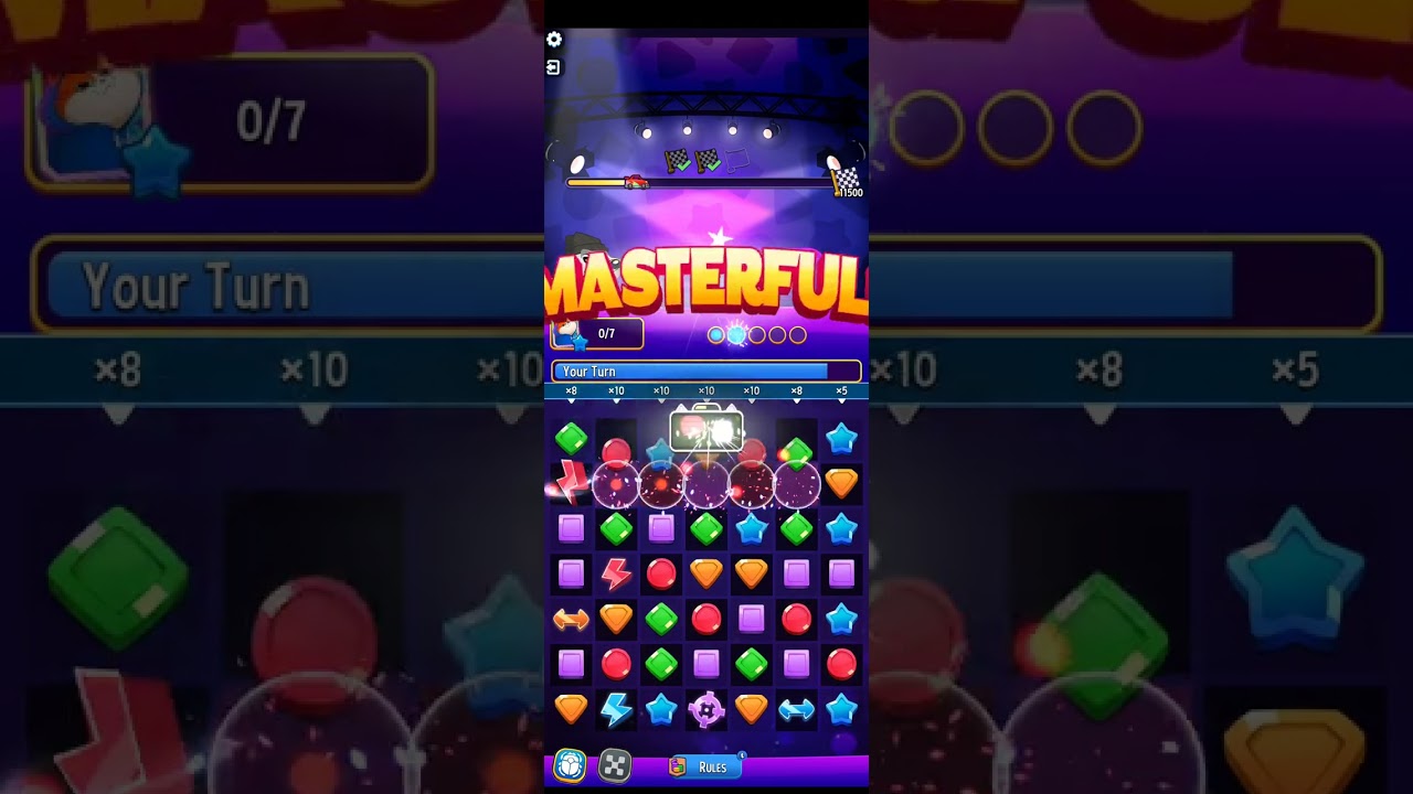 Mar 9, Score Rally  - Column Mania with Square Match #matchmaster #cosmicrush #antigravity 