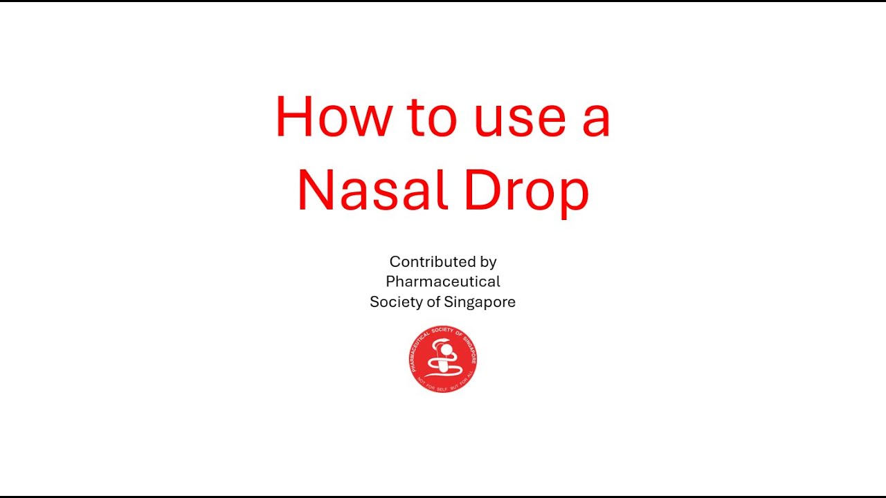 How to Use a Nasal Drop