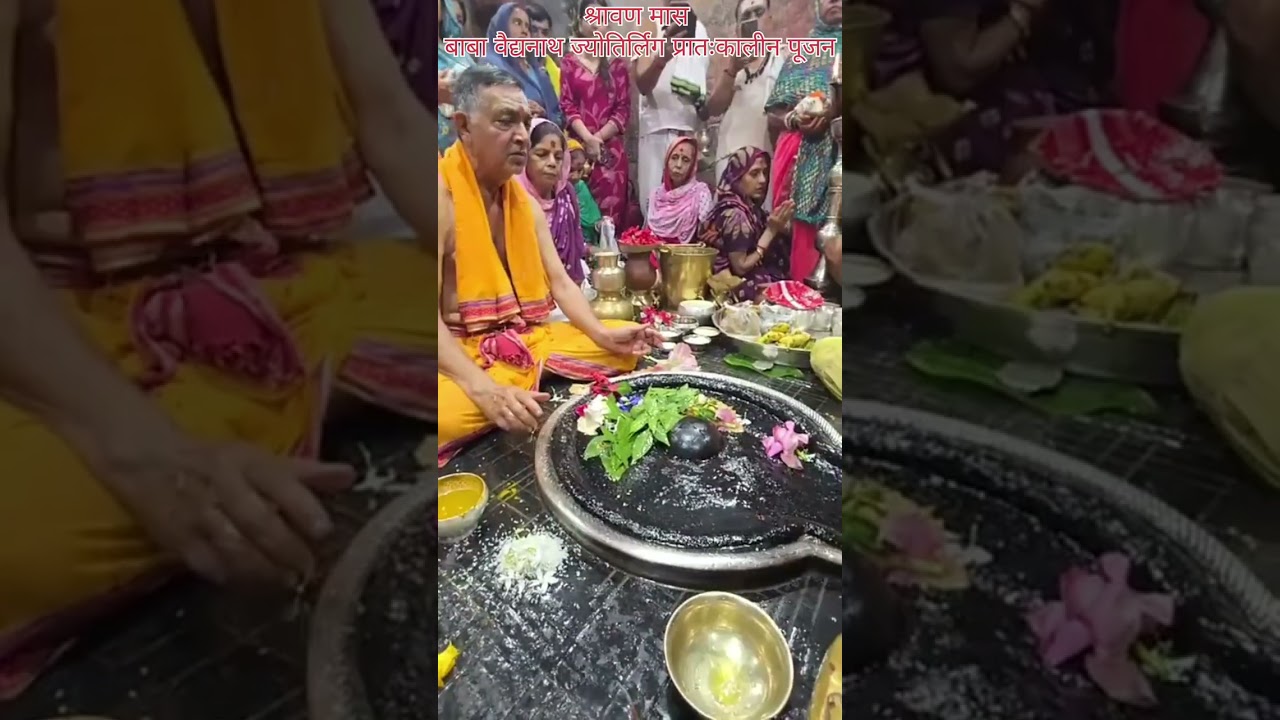 🌺🌿⚘️ बाबा वैद्यनाथ ज्योतिर्लिंग का श्रावण मास प्रातःकालीन पूजन 🌺🌿 25/7/25 #श्रावण #deoghar #babadham