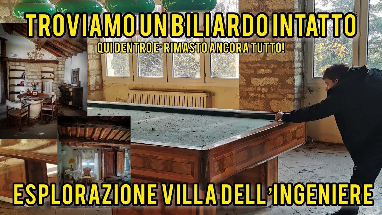 TROVIAMO UNA VILLA CON UNA MERAVIGLIOSA SALA DA BILIARDO | ESPLORAZIONE VILLA DELL'INGENIERE
