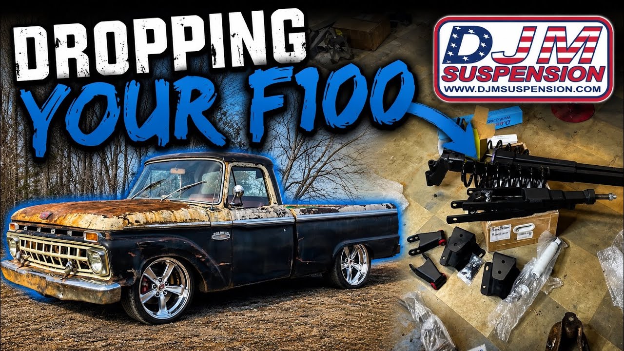 Занижение подвески Ford F100 1965 года с двойными двутавровыми балками по всему периметру - 1194v...